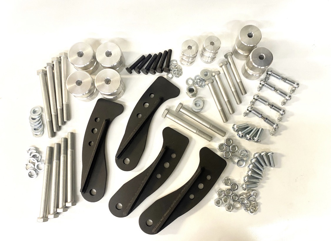 PL71 air-suspension lift kit with spacers, brackets and mounting hardware