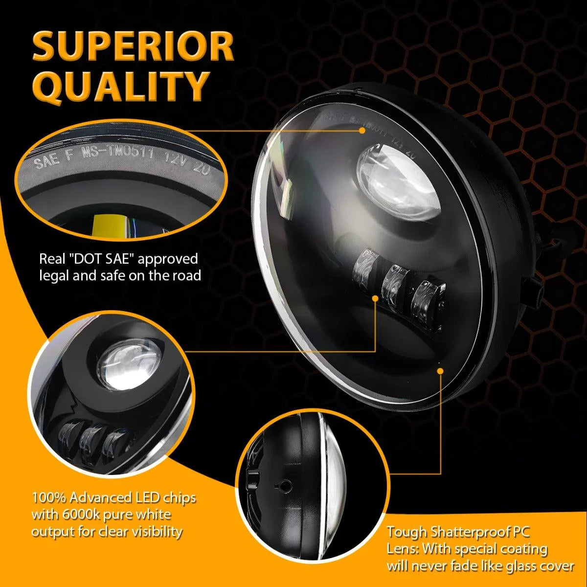 (2pcs/set) 27W Black LED Fog Light Assembly for Toyota Tacoma 2005-2011/ Toyota Solara 2004-2006/ Toyota Sequoia 2008-2015/ Toyota Tundra 2007-2013 - Image 2
